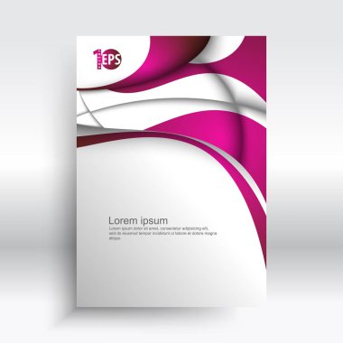 pembe dalgalar, vektör çizim ile boş kartvizit