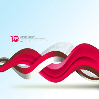 kırmızı çizgiler üzerinde mavi arka plan büküm, illüstrasyon vektör