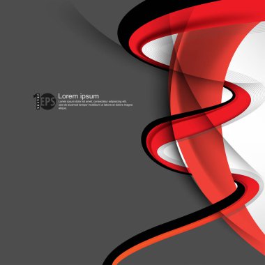 iş şablon modern kırmızı geometrik tasarım, vektör çizim ile