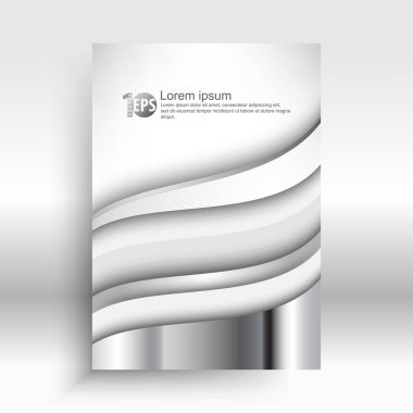 Gümüş kartvizit fütüristik tasarımı, vektör çizim ile