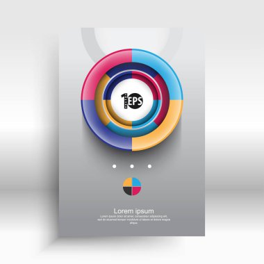 çok renkli halkalar geometrik kurumsal tasarım, vektör çizim şekil