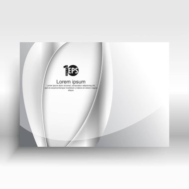 iş şablon gri şeffaflık bükülmüş elemanları, vektör çizim ile