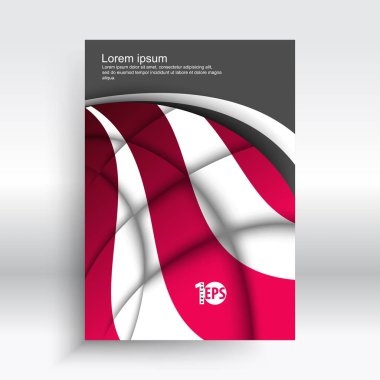 iş şablon modern kırmızı geometrik tasarım, vektör çizim ile