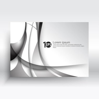 iş şablon gri şeffaflık bükülmüş elemanları, vektör çizim ile