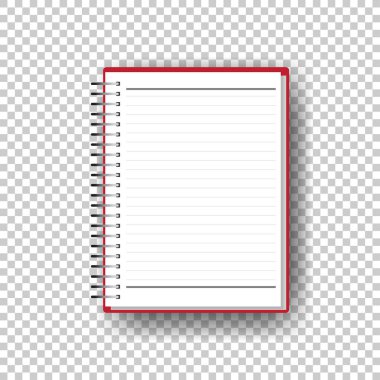 açık boş defter, vektör çizim