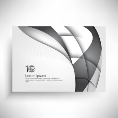 iş şablon gri şeffaflık bükülmüş elemanları, vektör çizim ile