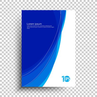 mavi renkli, vektör çizim modern tasarımı ile boş iş posteri 