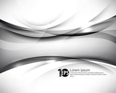 Gümüş ve siyah renkleri gri arka plan, vektör çizim üzerinde yatay boş kartvizit