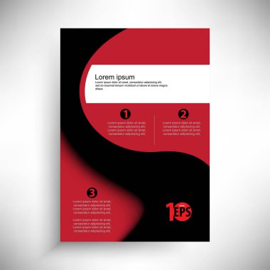 kırmızı ve siyah renklerde, vektör çizim boş kartvizit