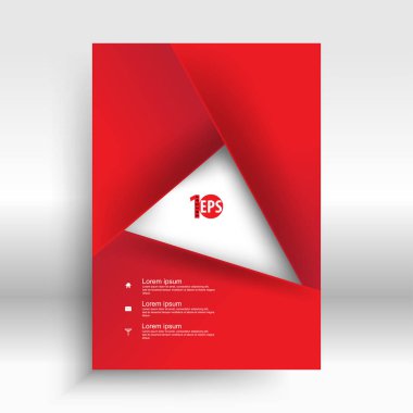 minimalist kırmızı kartvizit tasarımı, vektör çizim