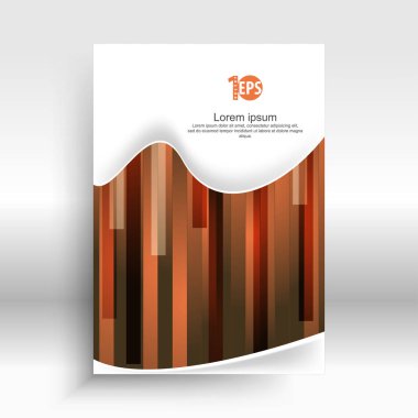 iş broşür dizayn kahverengi elemanları, vektör çizim ile