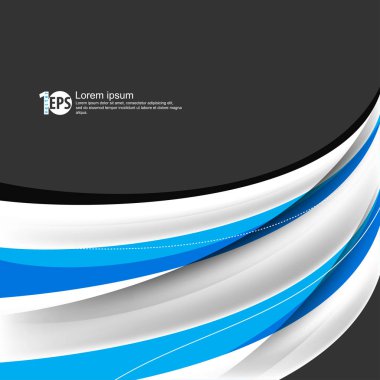 mavi çizgiler, vektör çizim ile minimalist kartvizit tasarımı