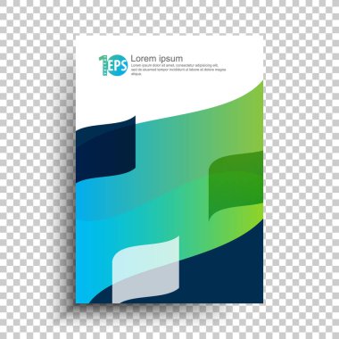 mavi ve yeşil geometrik şekiller, vektör çizim ile kartvizit tasarımı