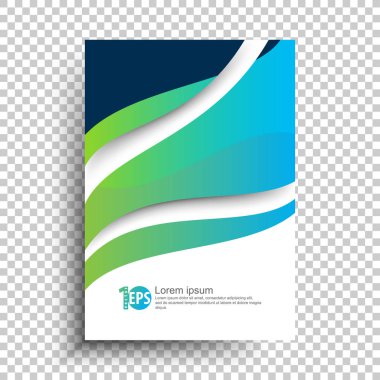 mavi ve yeşil geometrik şekiller, vektör çizim ile kartvizit tasarımı