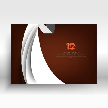 beyaz dalga üzerinde kahverengi zemin, vektör çizim