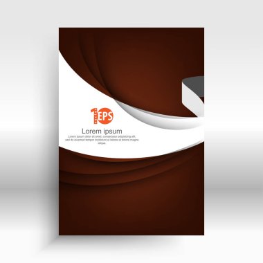 beyaz dalga üzerinde kahverengi zemin, vektör çizim