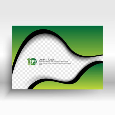 yeşil öğeleri damalı boş arka plan üzerinde sallayarak, illüstrasyon vektör