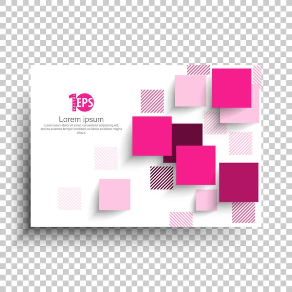 vektör çizim pembe geometrik tasarımlı kartvizit