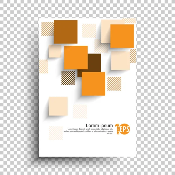 Dessin Géométrique Orange Pour Affiche Entreprise Illustration Vectorielle — Image vectorielle
