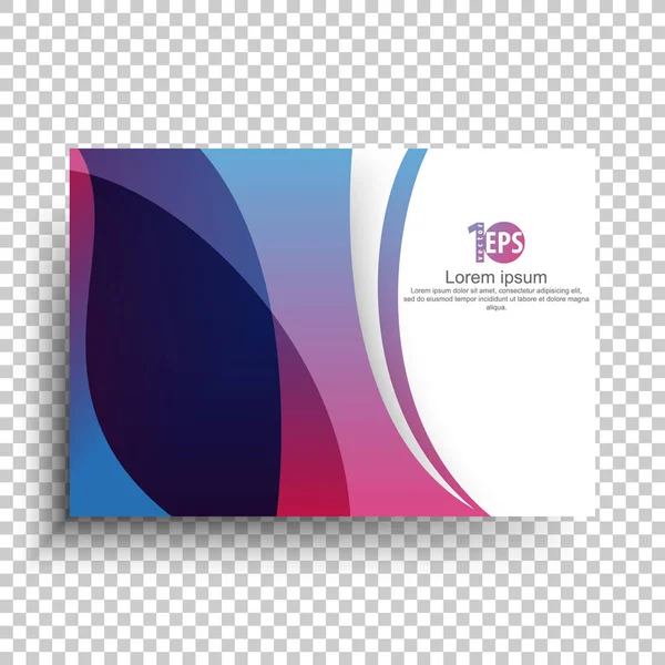 iş şablon mavi ve mor dalgalı tasarımı, vektör çizim ile