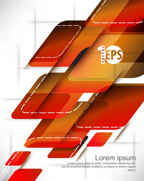Kırmızı geometrik öğeleri tasarım örtüşen, illüstrasyon vektör