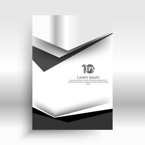 monochrome business card geometrical design, vector illustration