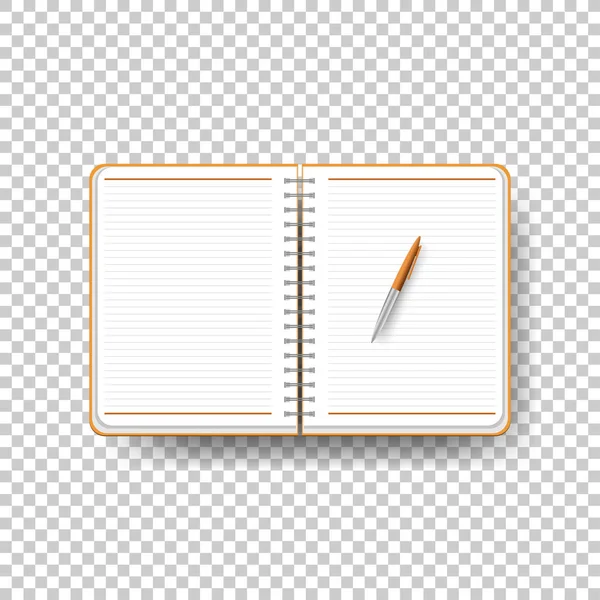 açık boş defter kalem ile vektör çizim