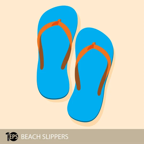 Paar Blaue Strandschuhe Vektorillustration — Stockvektor