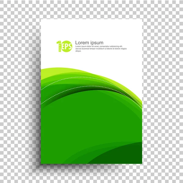 minimalist kartvizit tasarım vektör çizim yeşil dalgalı çizgilerle