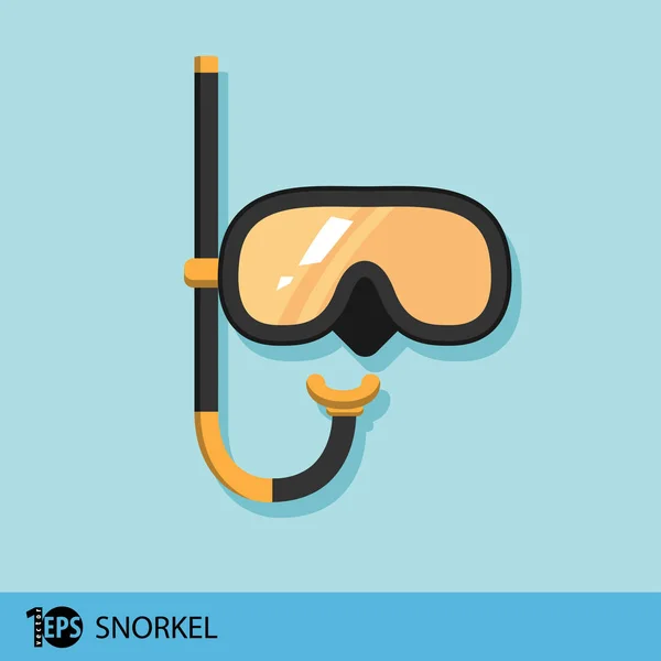 Equipo Snorkel Sobre Fondo Azul Ilustración Vectorial — Archivo Imágenes Vectoriales