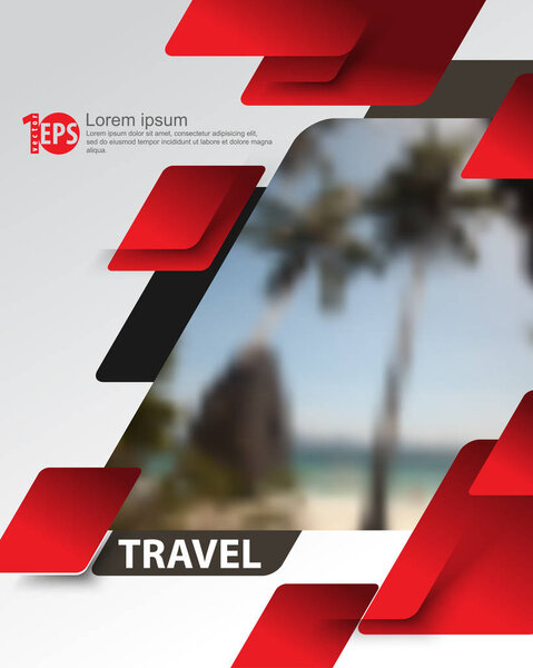 обложка туристического журнала, векторная иллюстрация
