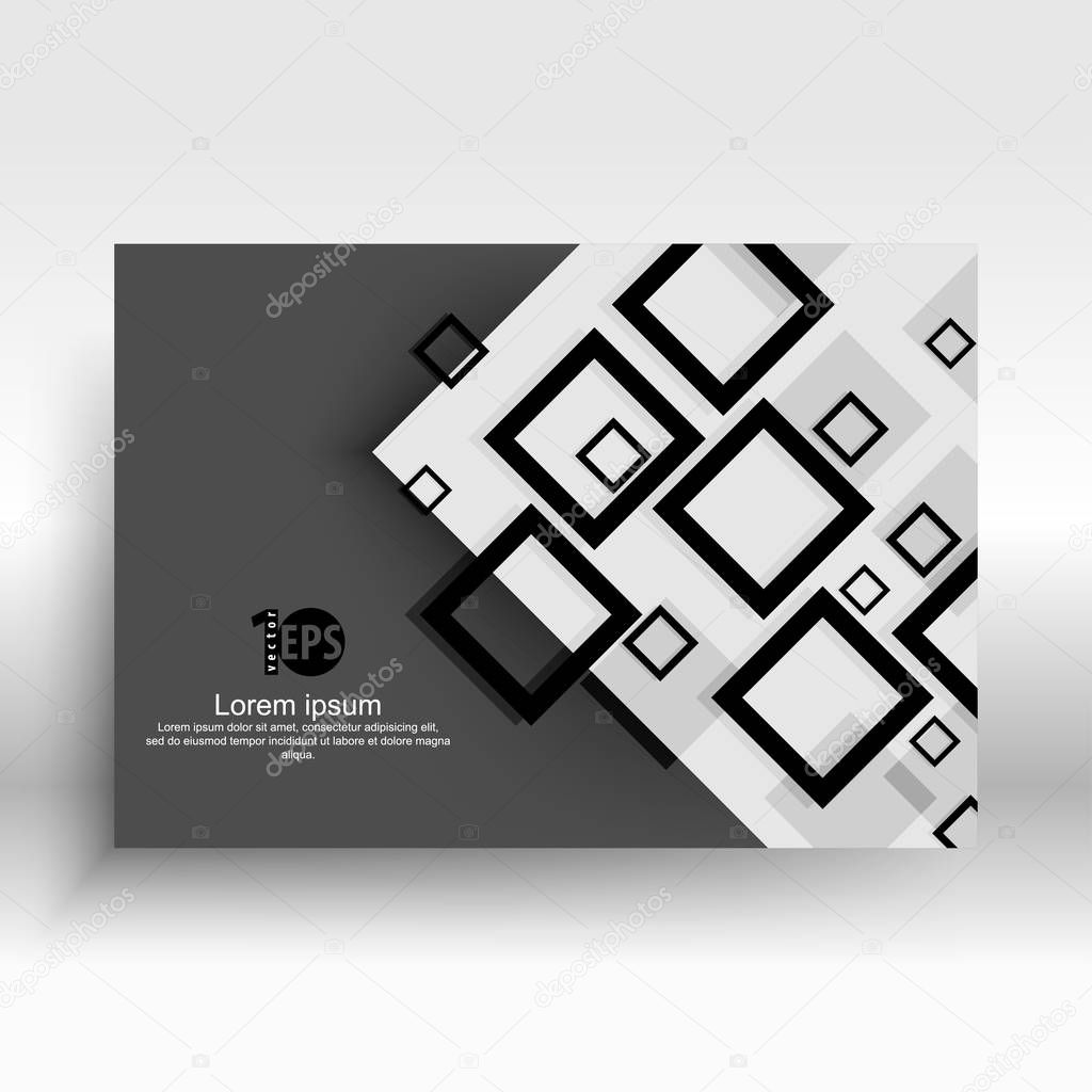 monochrome corporate business material design, vector illustration