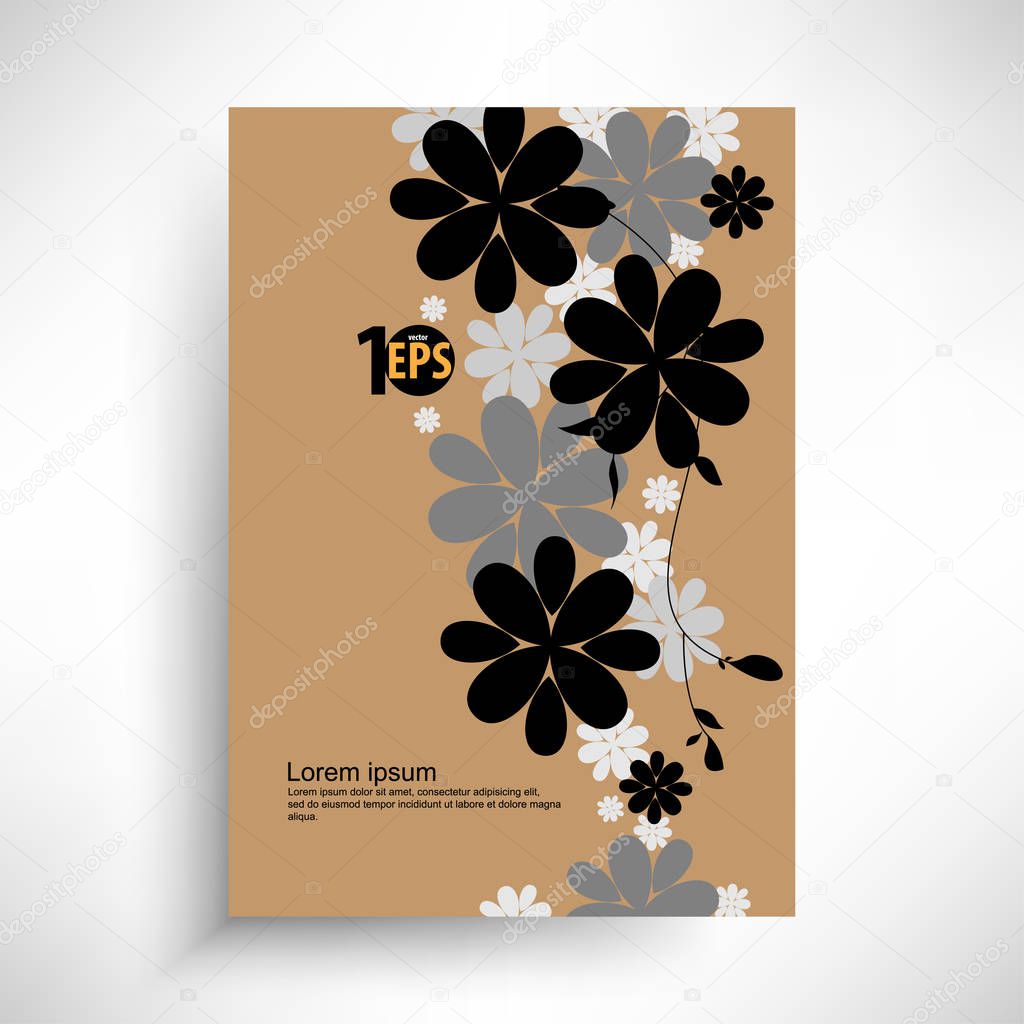 floral color background conceptual design, vector illustration