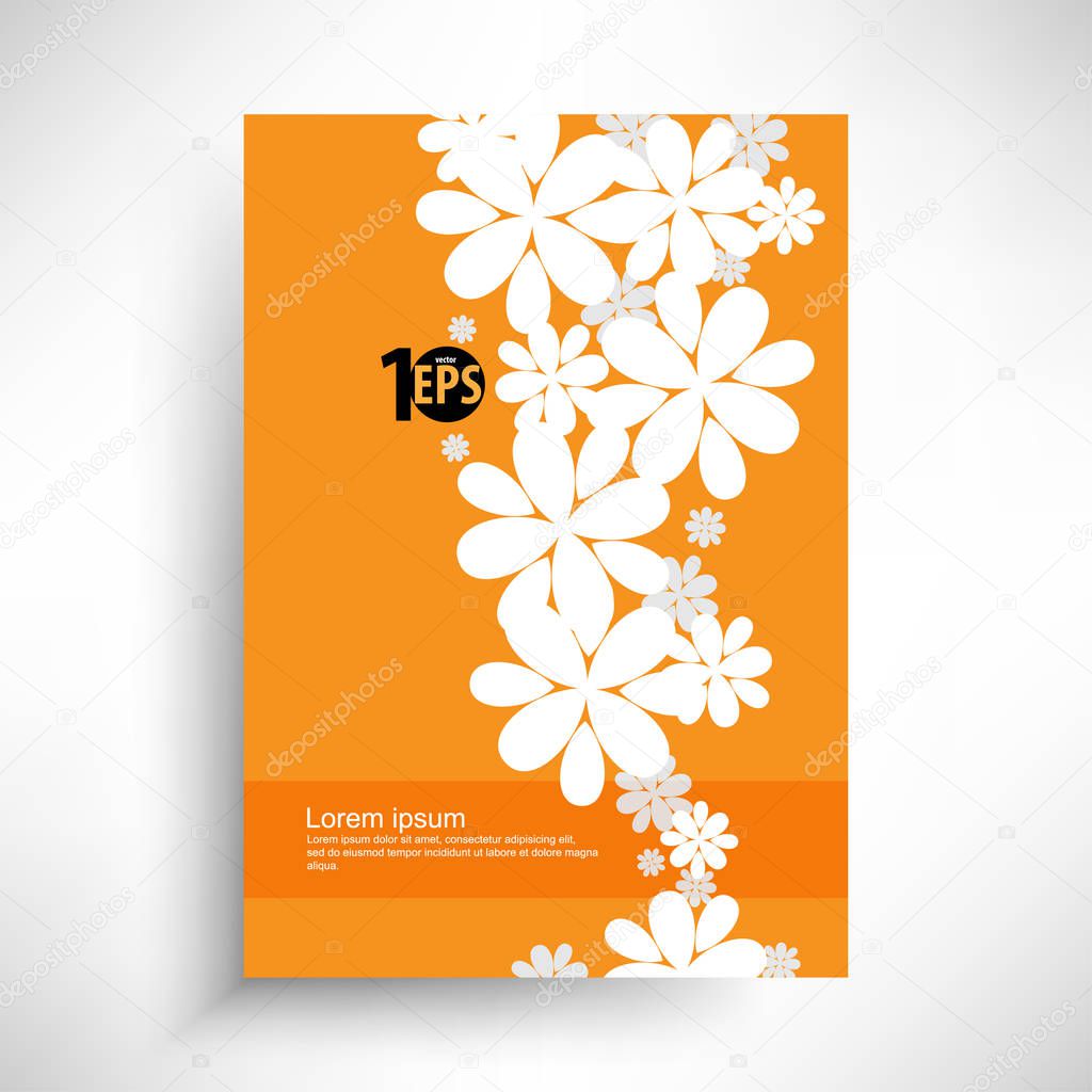 floral color background conceptual design, vector illustration