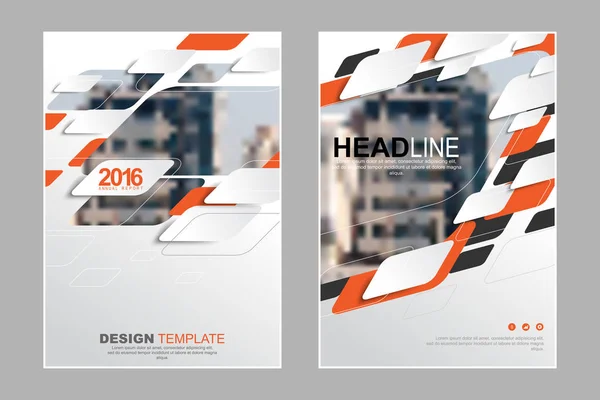 Beyaz, turuncu ve gri yamalar ve bulanık binalar ile yapılan en az tarzı iş şablonları