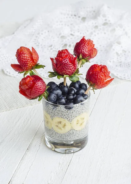 Criatividade Com Frutas Frescas Para Melhorar Habilidade Culinária Caseira Adicionar — Fotografia de Stock