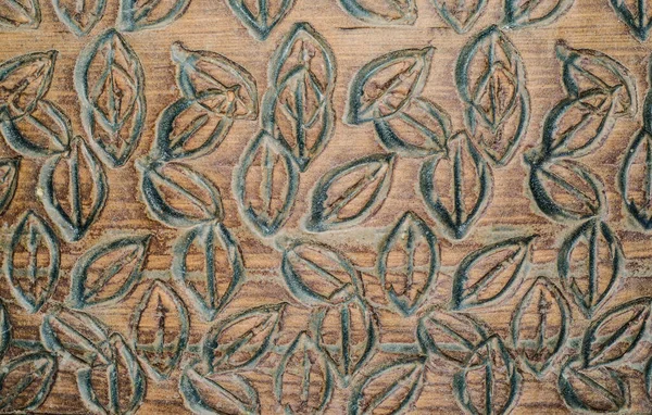 Bladeren Gebogen Houten Achtergrond Textuur Sluiten — Stockfoto