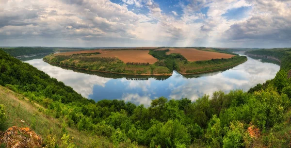 Zachód Słońca Nad Dniestrem — Zdjęcie stockowe