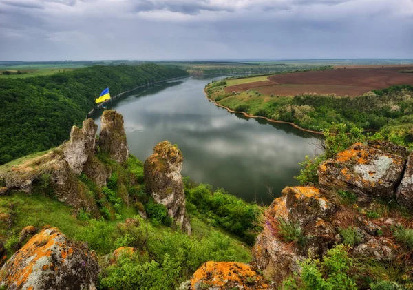 Rano Kanion Rzeki Dniestr — Zdjęcie stockowe