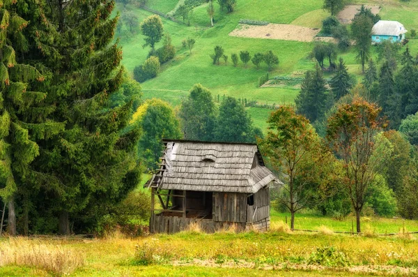 Őszi Naplemente Kárpát Hegység Hegység Festői Este — Stock Fotó