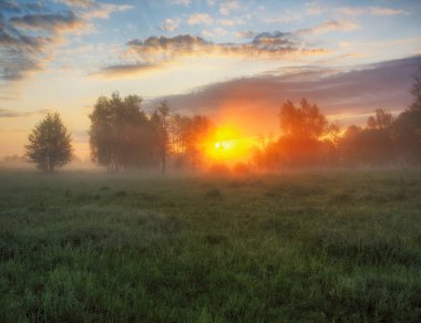 bahar sabah pitoresk Nehri Vadisi. bahar sis
