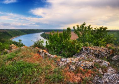 bahar sabahı şafak Milli parkta picturesque River canyon 