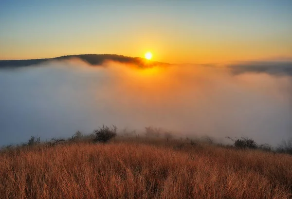 Autumn Sunrise Canyon Picturesque River Beautiful Autumn Morning — Stock Photo, Image