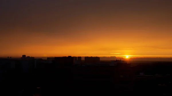 Ein Sonnenuntergang Der Stadt — Stockfoto