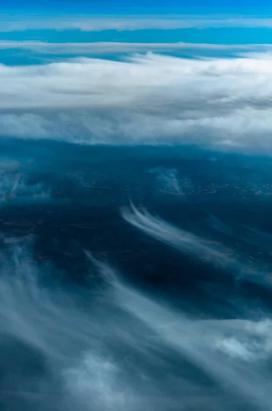 Widok Przez Okno Samolotu Ziemi 000 Nad Ziemią — Zdjęcie stockowe