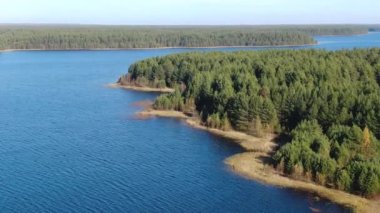 Taiga Orman Gölü üzerinden uçmak