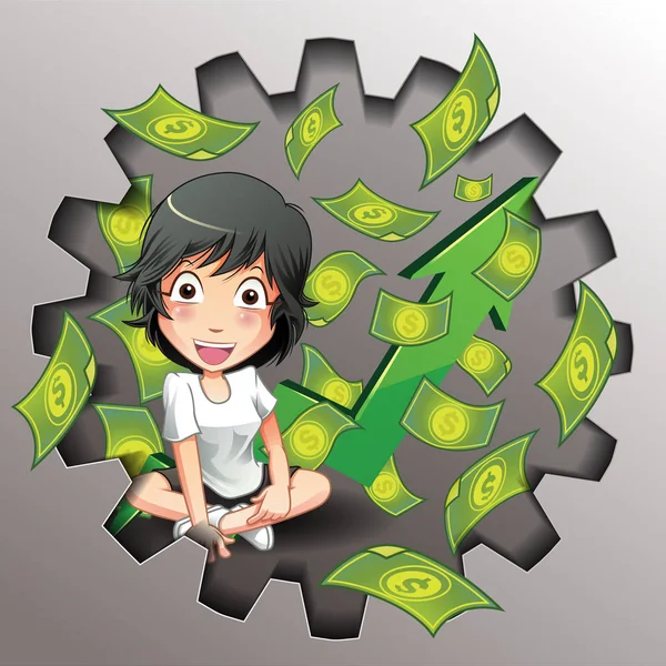 Vector business and money game.