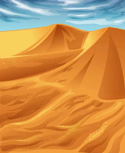 Sfondo Deserto Stile Cartone Animato — Vettoriale Stock