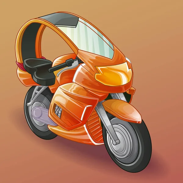 Motorcykel Tecknad Stil — Stock vektor