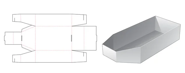Packaging Box Die Cut Template Design — Stock Vector
